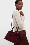 Raisin Suede Veronica Beard Dash Bag