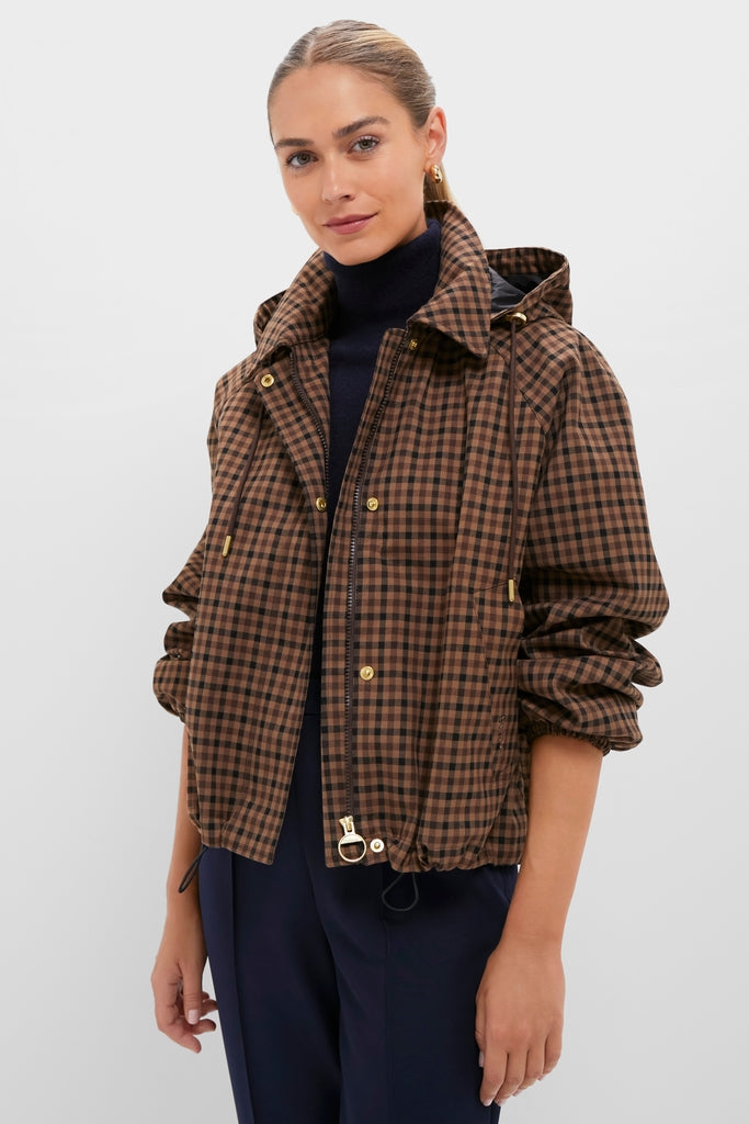 Vicuna Gingham Audrey Showerproof Jacket | Barbour