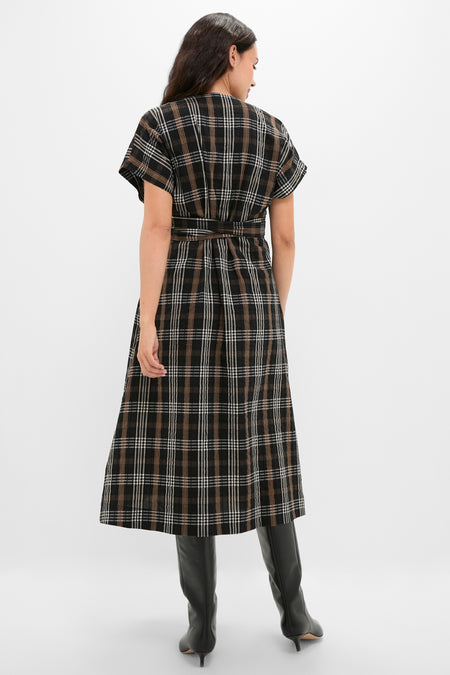 Black Multi Plaid Carolina Dress