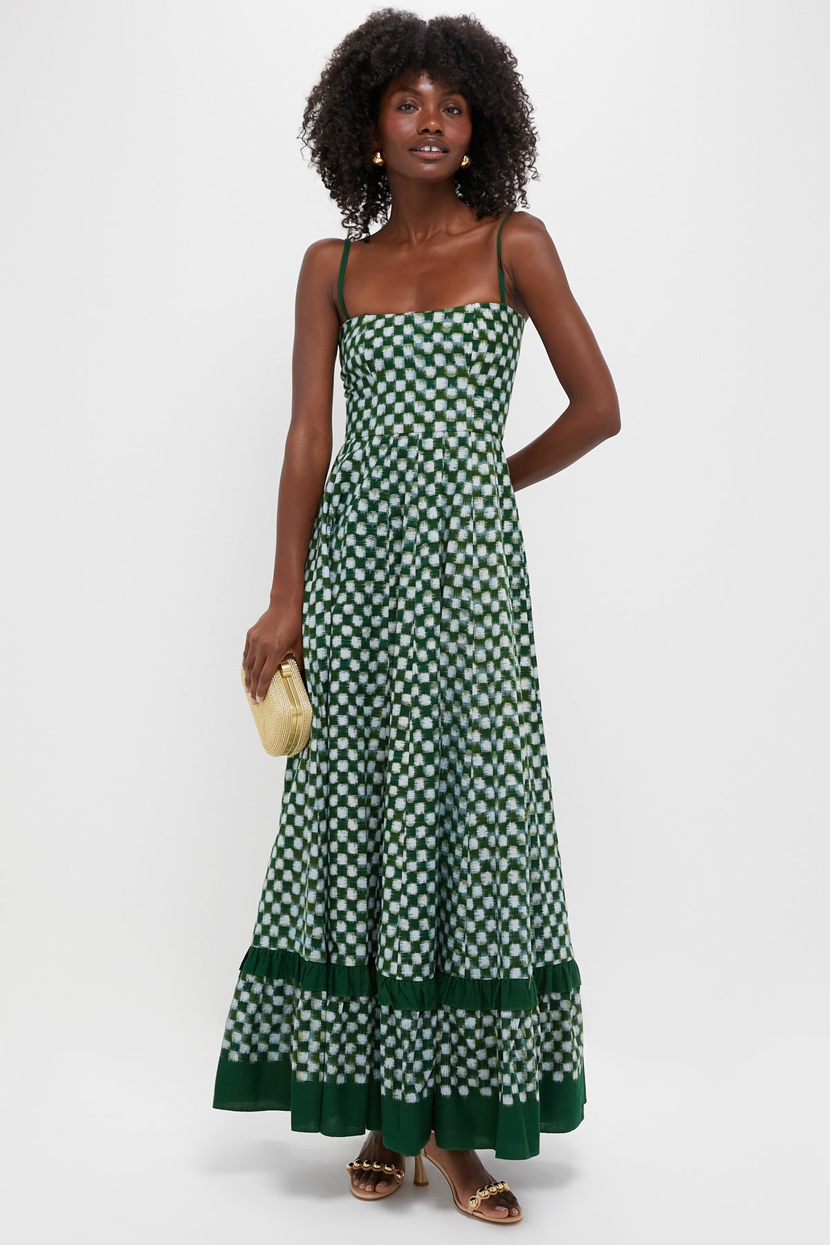 Green Checkmate Dress | De Castro Green Checkmate Dress | De Castro