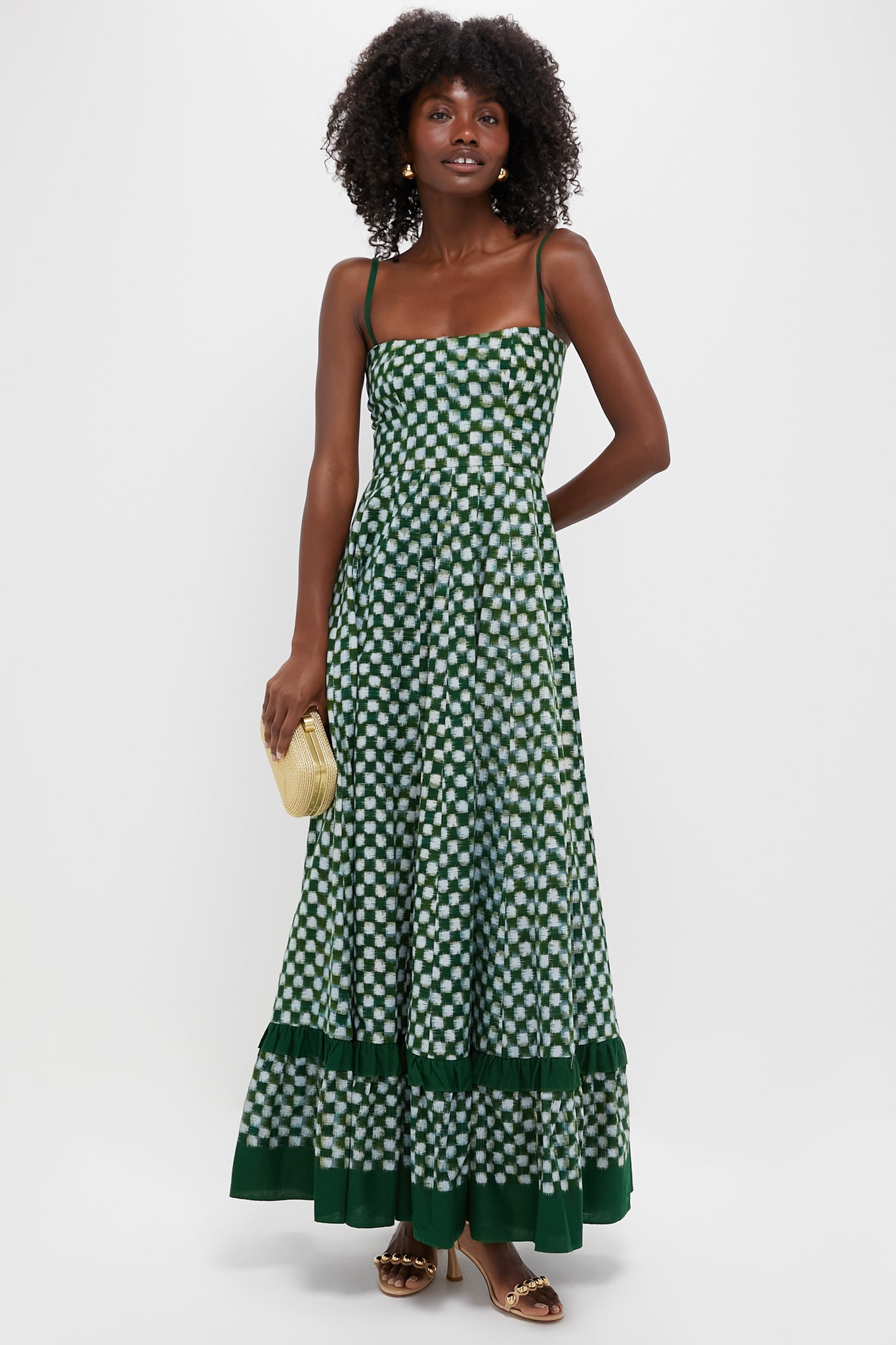 Green Checkmate Dress | De Castro Green Checkmate Dress | De Castro