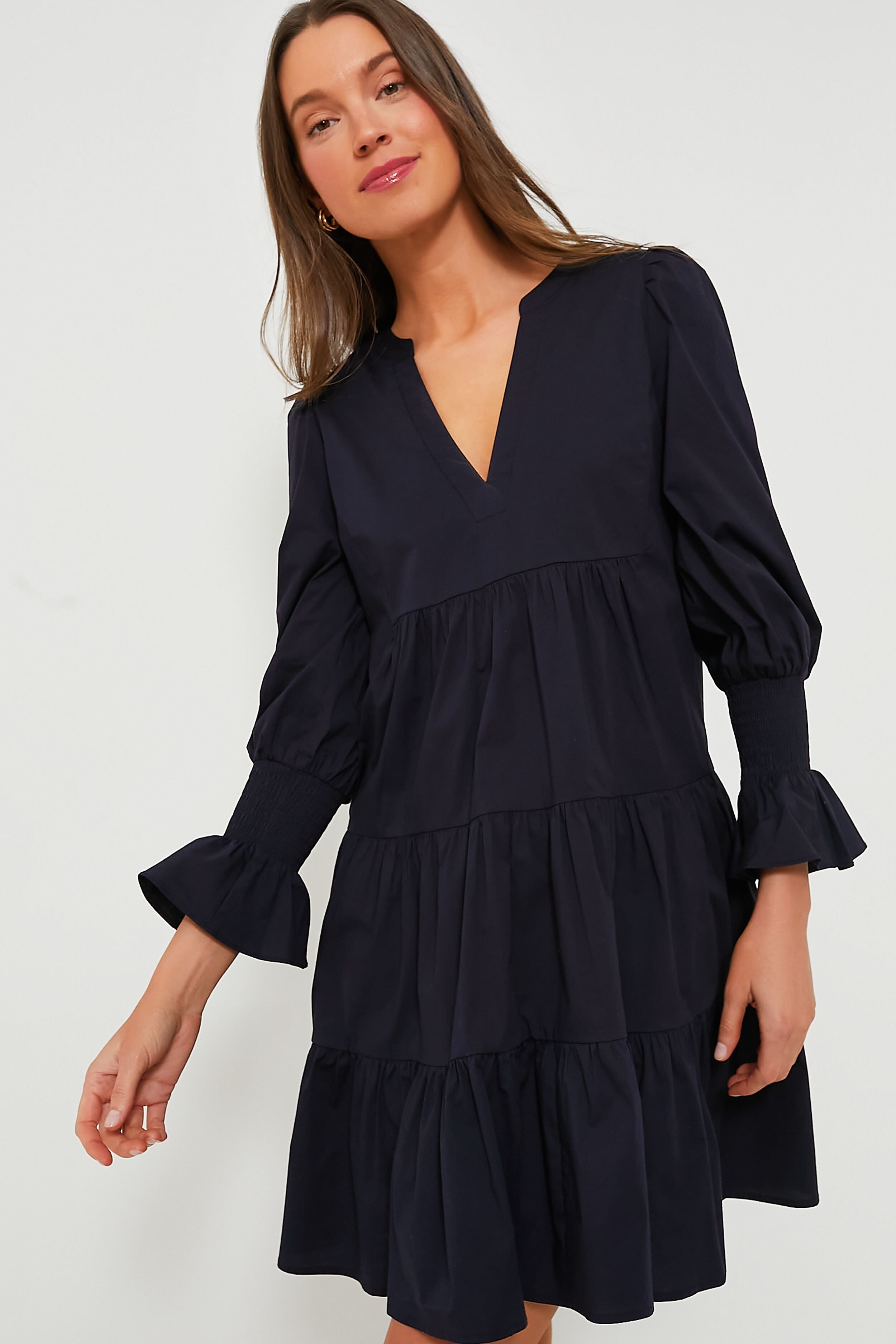 Pomander Place Navy Cotton Poplin Kenzo Dress Navy / XL