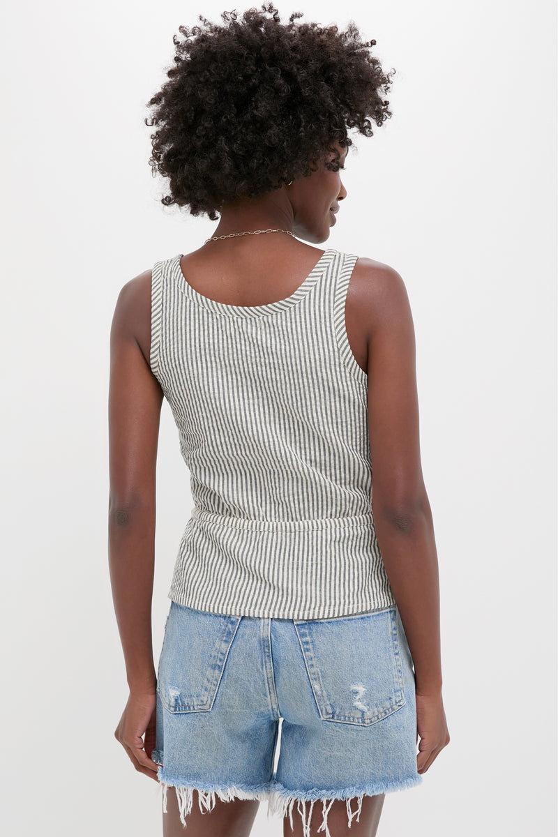 Newburyport Stripe Studio Peplum Top