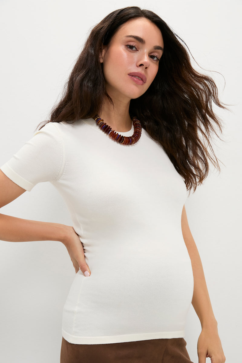 Ivory Softsculpt Knit Tee