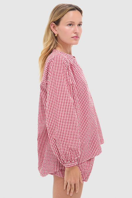 Red Gingham Mira Shirt