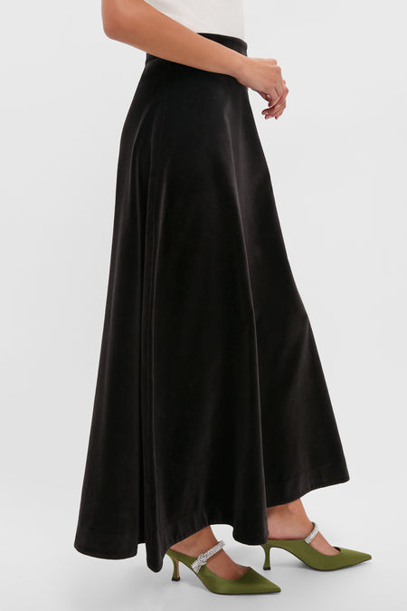 Black Velvet Whitley Skirt