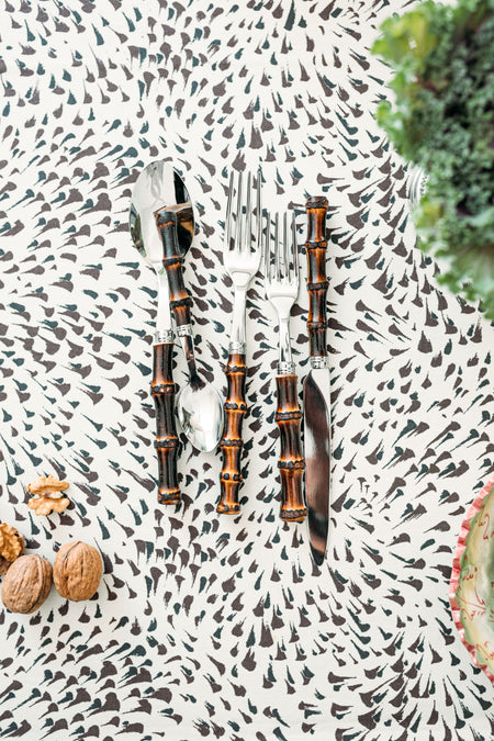 Panda Dark Bamboo 5 Piece Place Setting