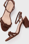 Brown Suede Wren Block Heels