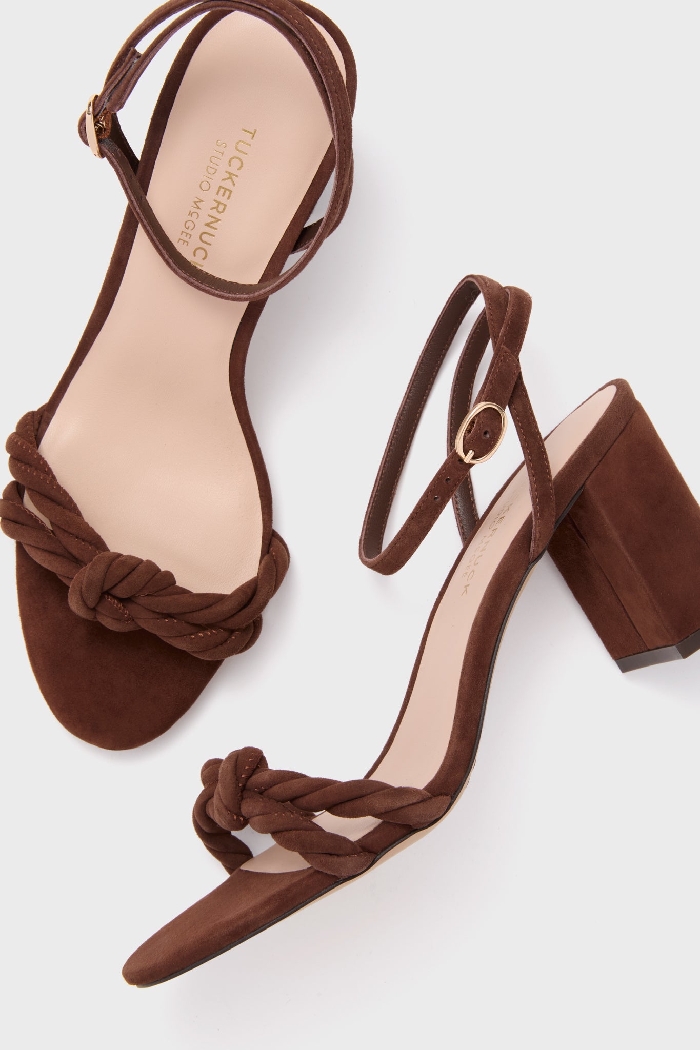 Brown Suede Wren Block Heels