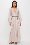Tan Stripe Cascadian Maxi Dress