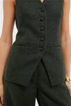 Hunter Green Tweed Herringbone Thompson Vest