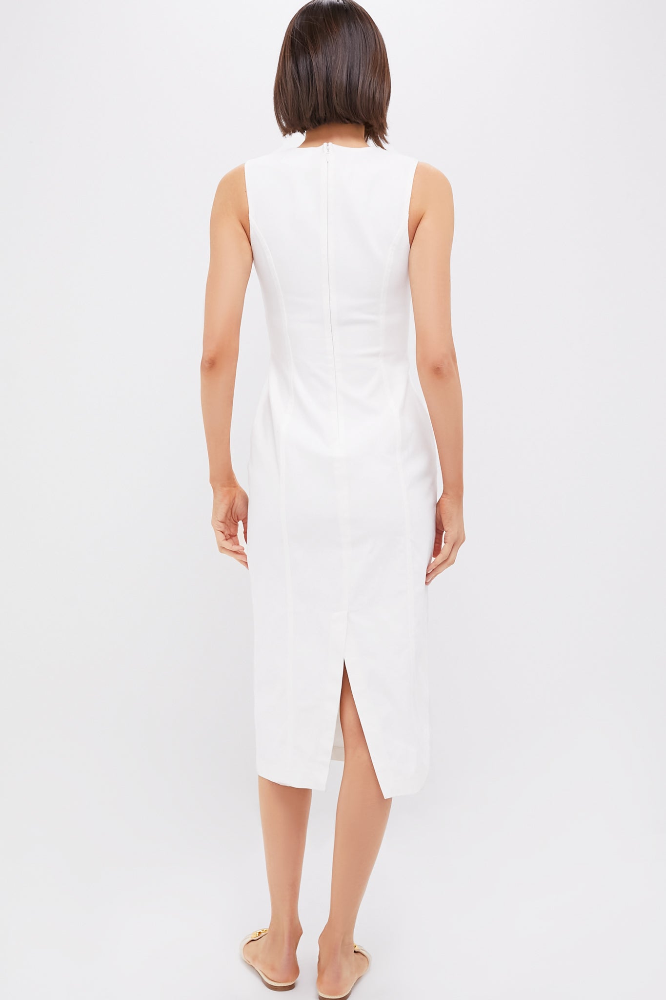 hyacinth house white front zip denim mini dress Hyacinth House White Front Zip Denim Mini Dress White Denim / XS