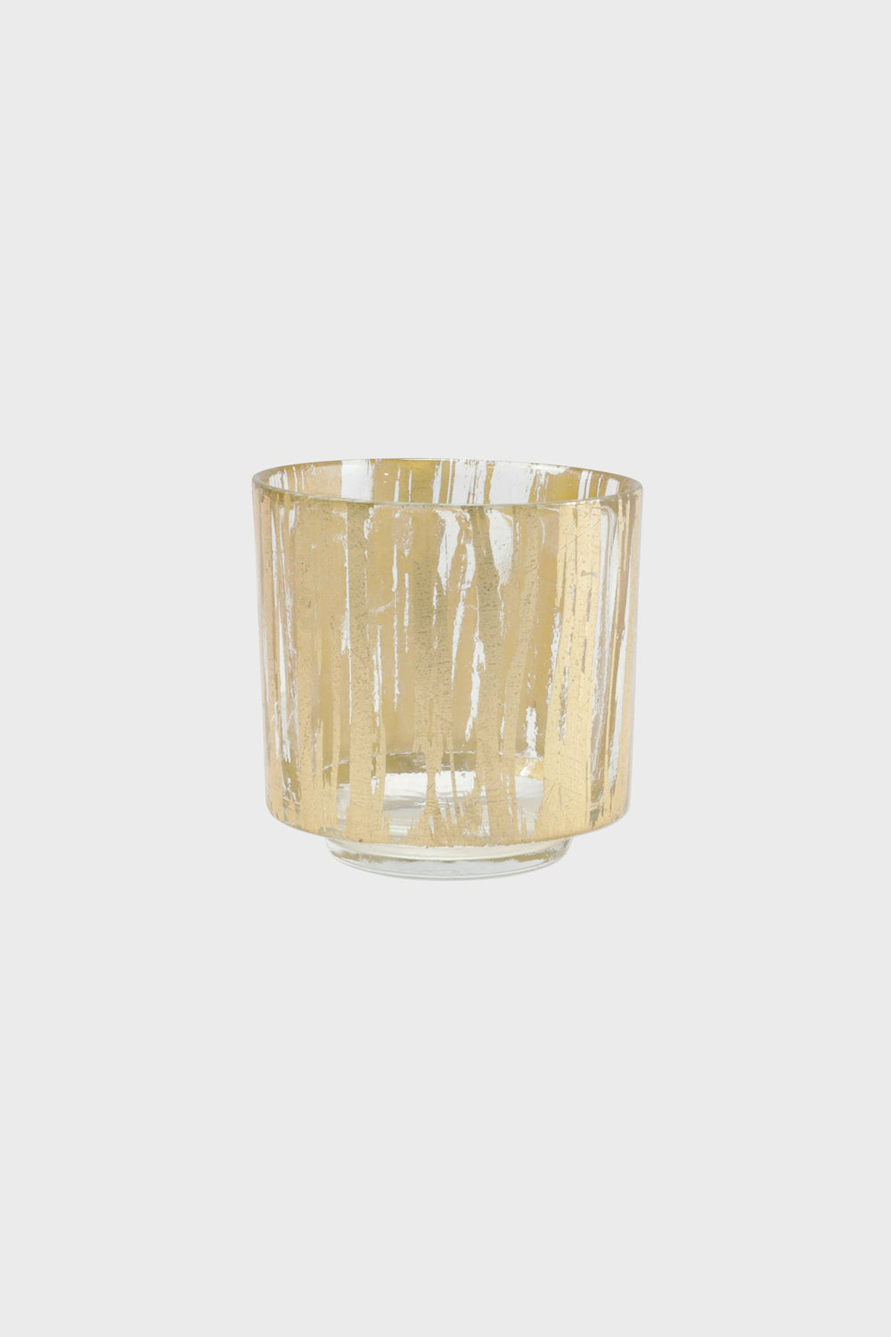 Rufolo Glass Gold Brushstroke Votive