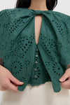 Green Maxi Lace Blouse