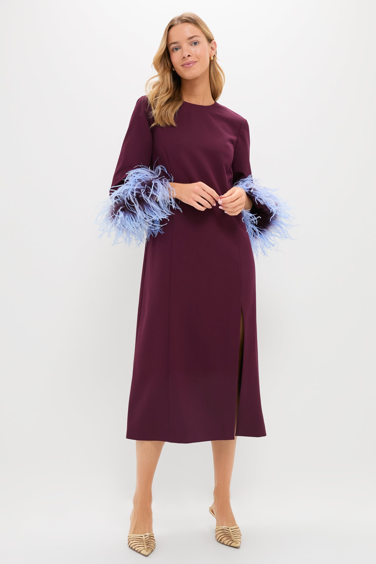 Winetasting Feather Eleanor Dress