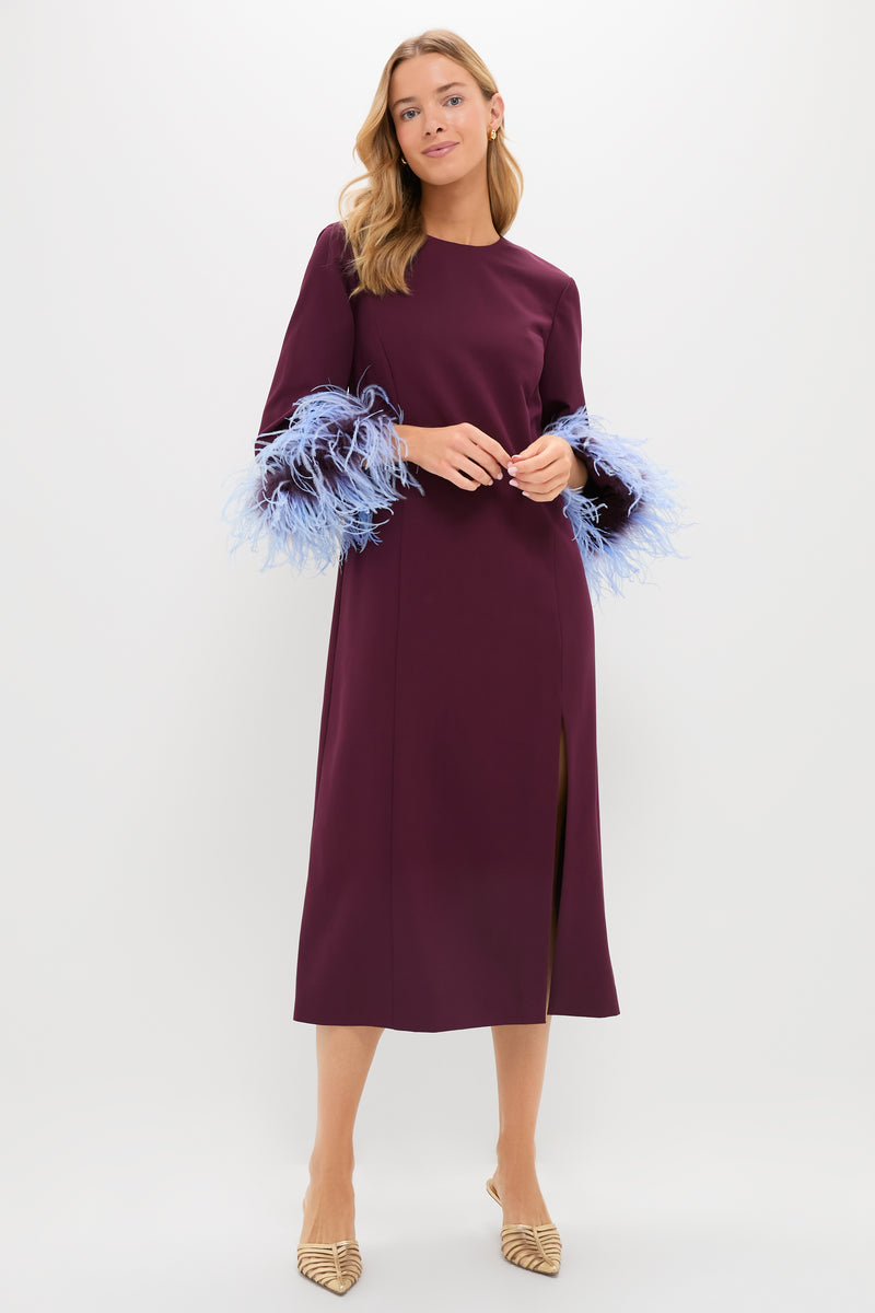 Winetasting Feather Eleanor Dress