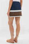 Riverside Stripe Cotton Eyelet Meg Mini Skirt