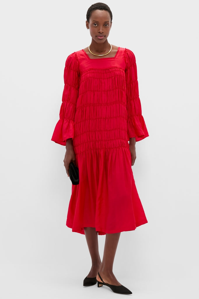 Red Scarlet Sybil Silk Dress