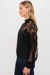 Black Lace Adele Blouse