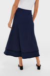 Navy Knit Claudia Midi Skirt