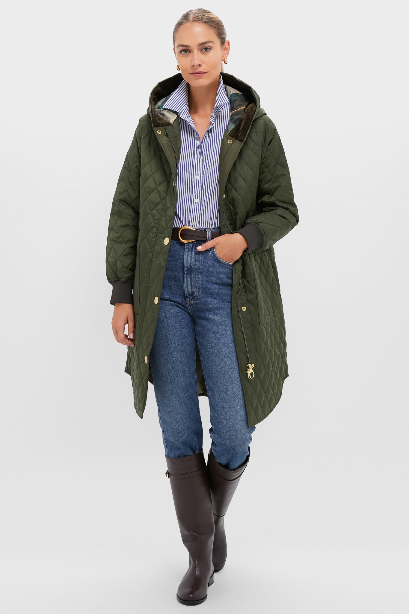 Olive Hilary Quilted Jacket | Barbour