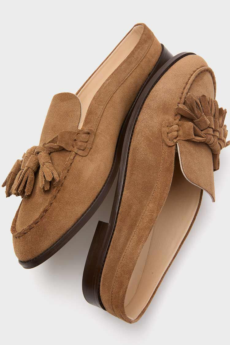 Camel Suede Mara Loafers