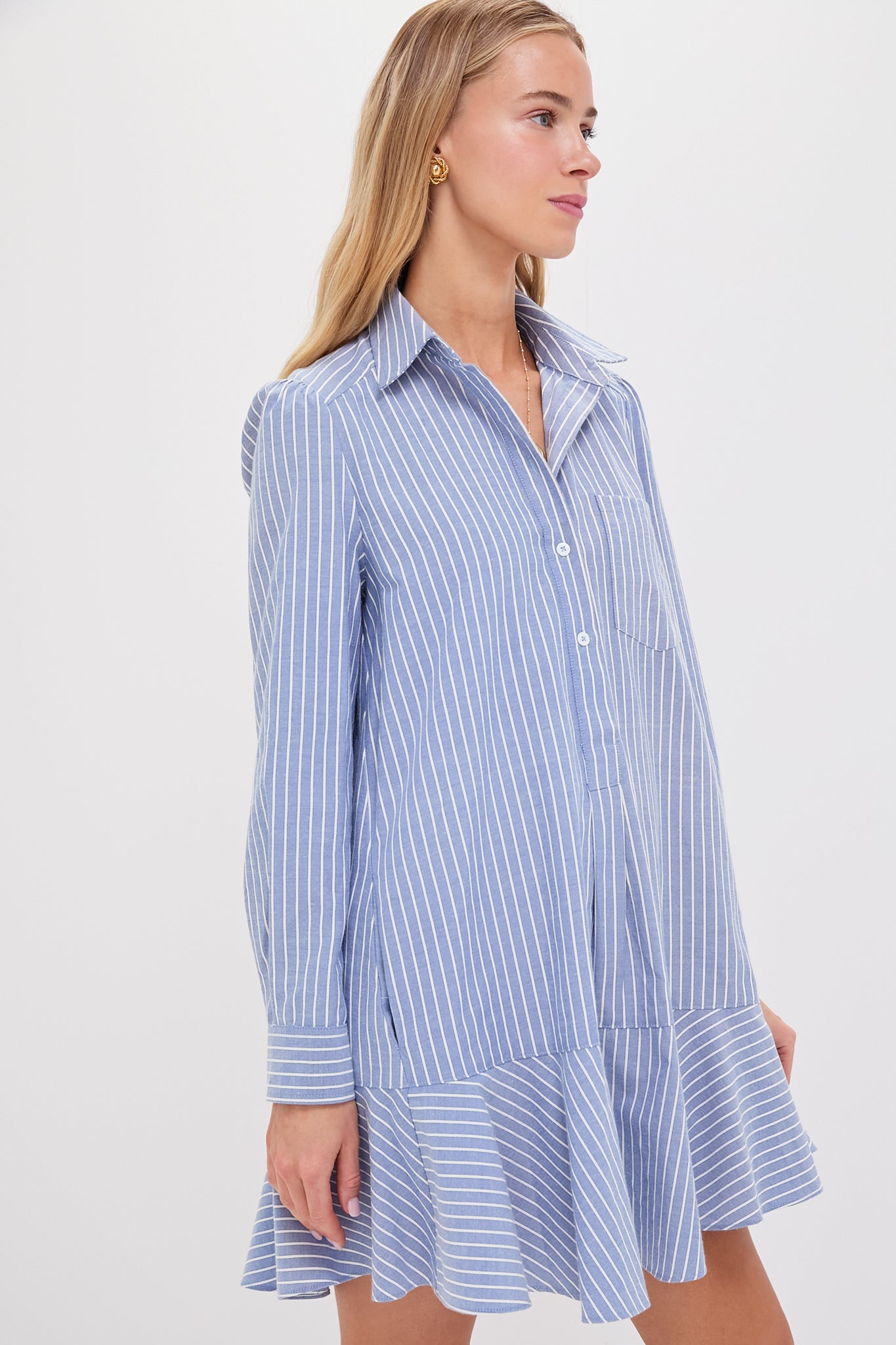 Blue Stripe Callahan Shirt Dress