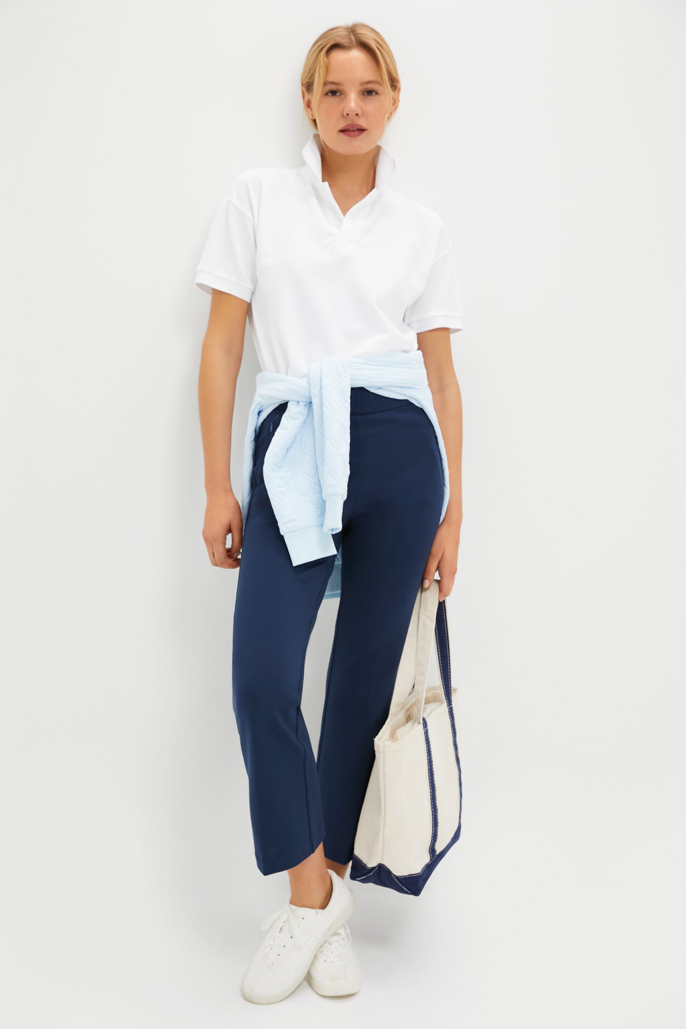 Petite Navy Compression September Pant