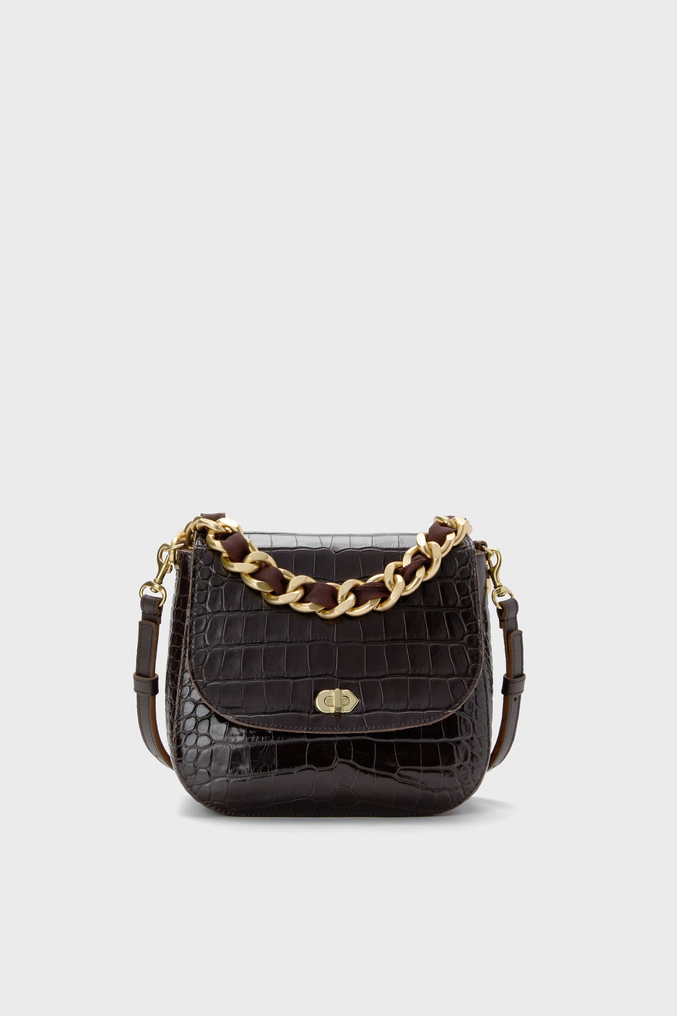ショルダーバッグ Louis Kalamata Turnlock Louis Bag with Curb Chain Shortie Strap | Clare V