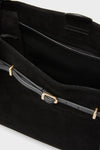 Black Cleo Suede Tote