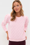 Pink Puff Sleeve Quilted Stretch Campbell Pullover