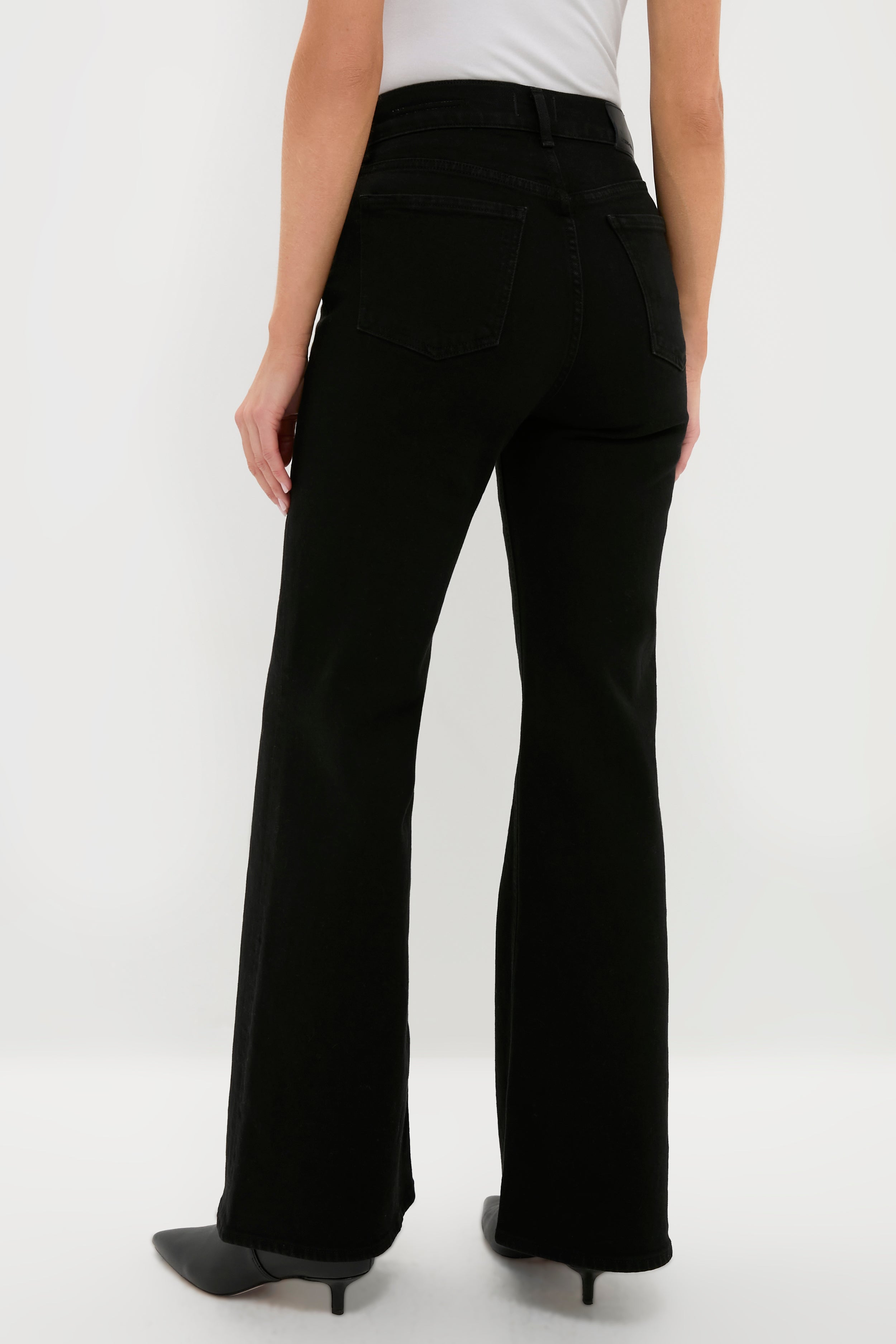 Rich Black Kimberly Flare with Horsebit