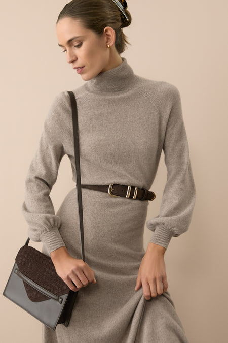 Brown Leather Stevie Crossbody