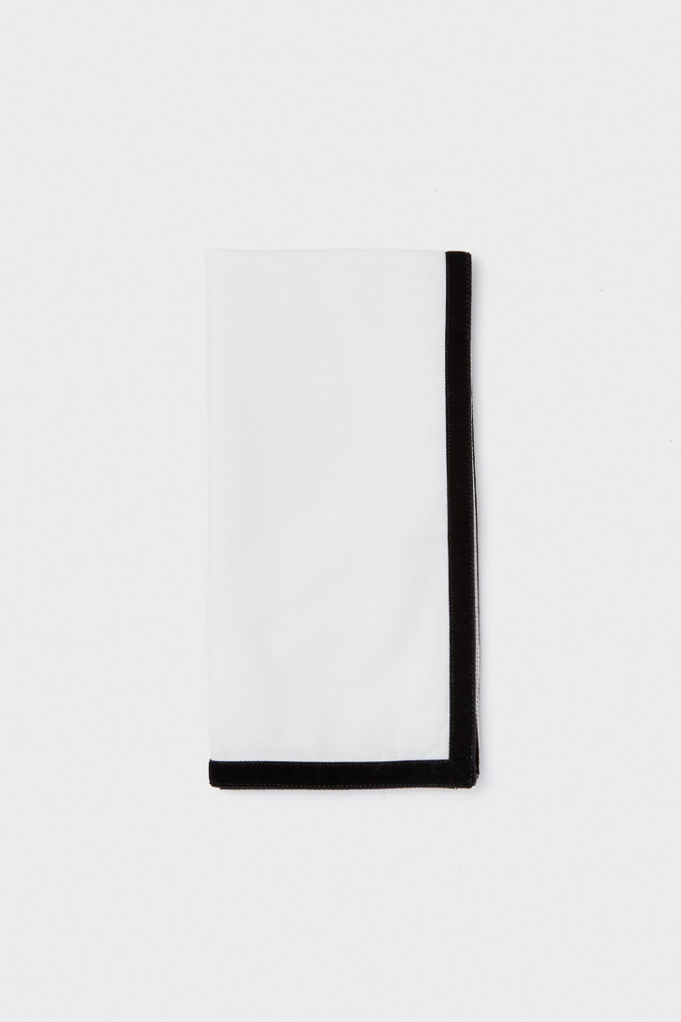 Black Velvet Trim Napkins Set of 4