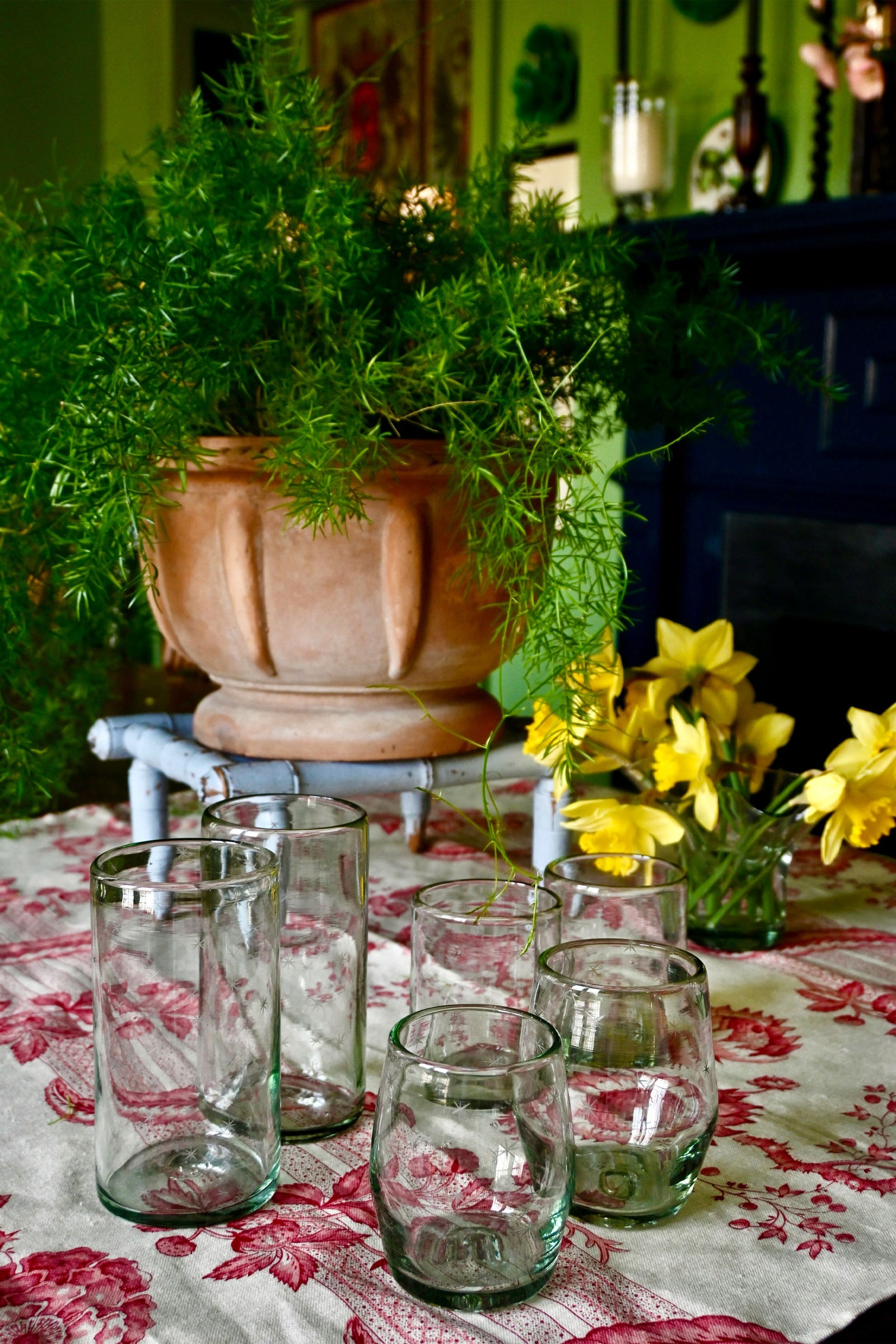 Clear Starry Night Water Glass