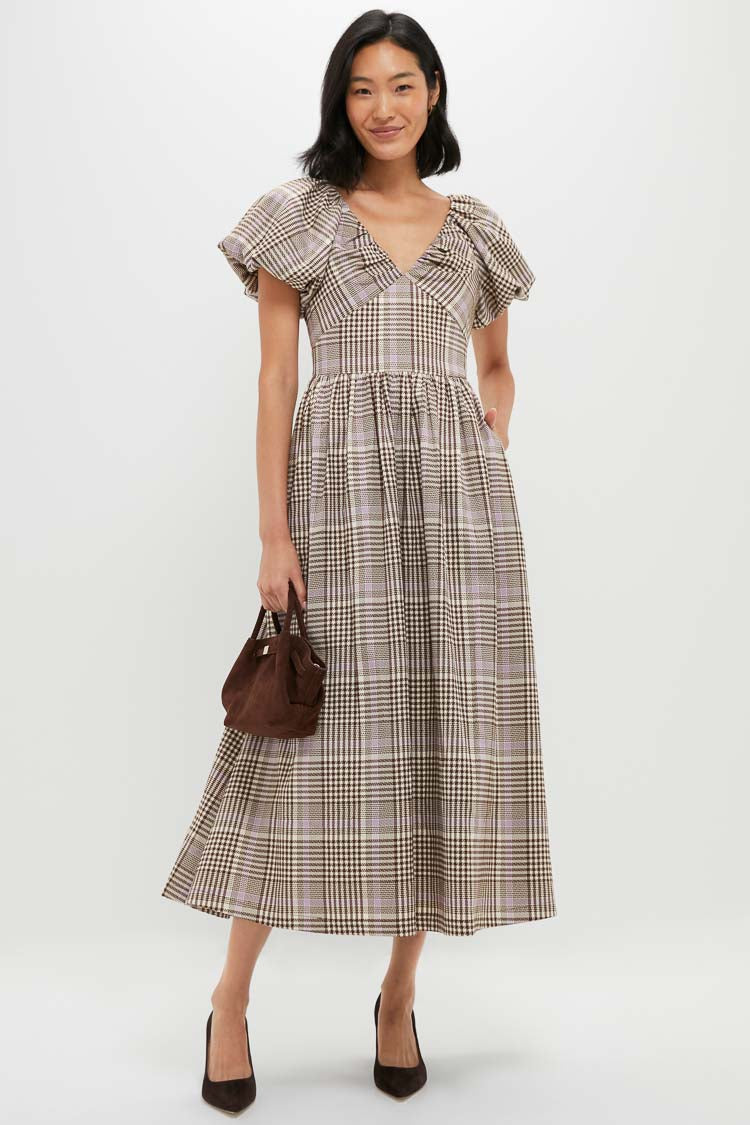 Brown Taupe Lavender Charleigh Maxi Dress