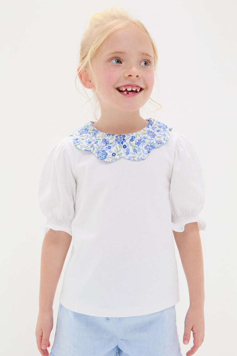 Dusty Blue Floral Analia Top