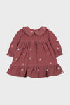 Pink Velvet Peter Pan Collar Dress
