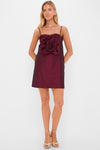 Burgundy Noche de Ti Embellished Mini Dress