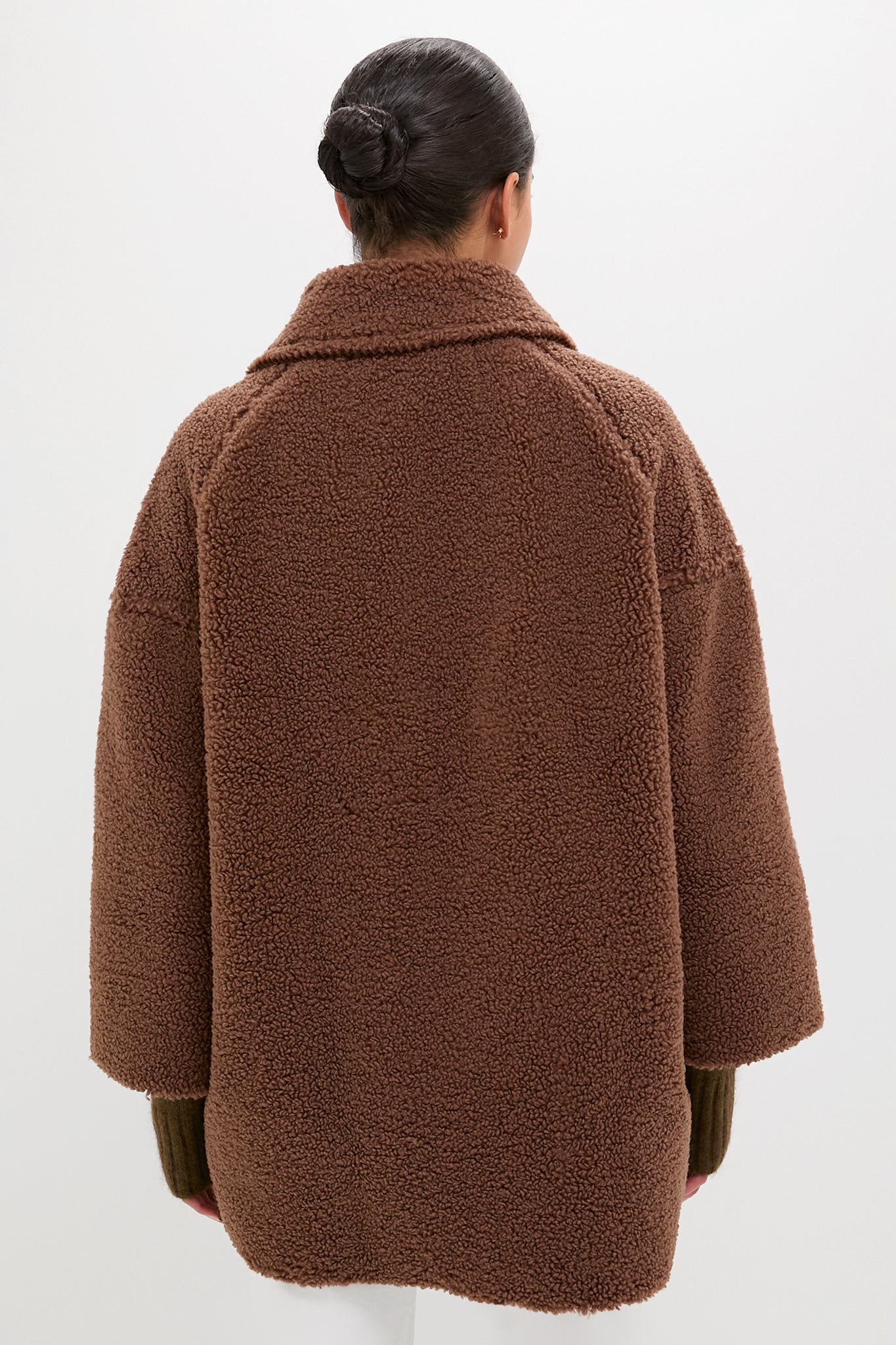 Chocolate Plush Car Coat | THE GREAT.