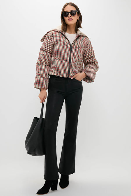 Black Coated High Rise Gigi Skinny Flare