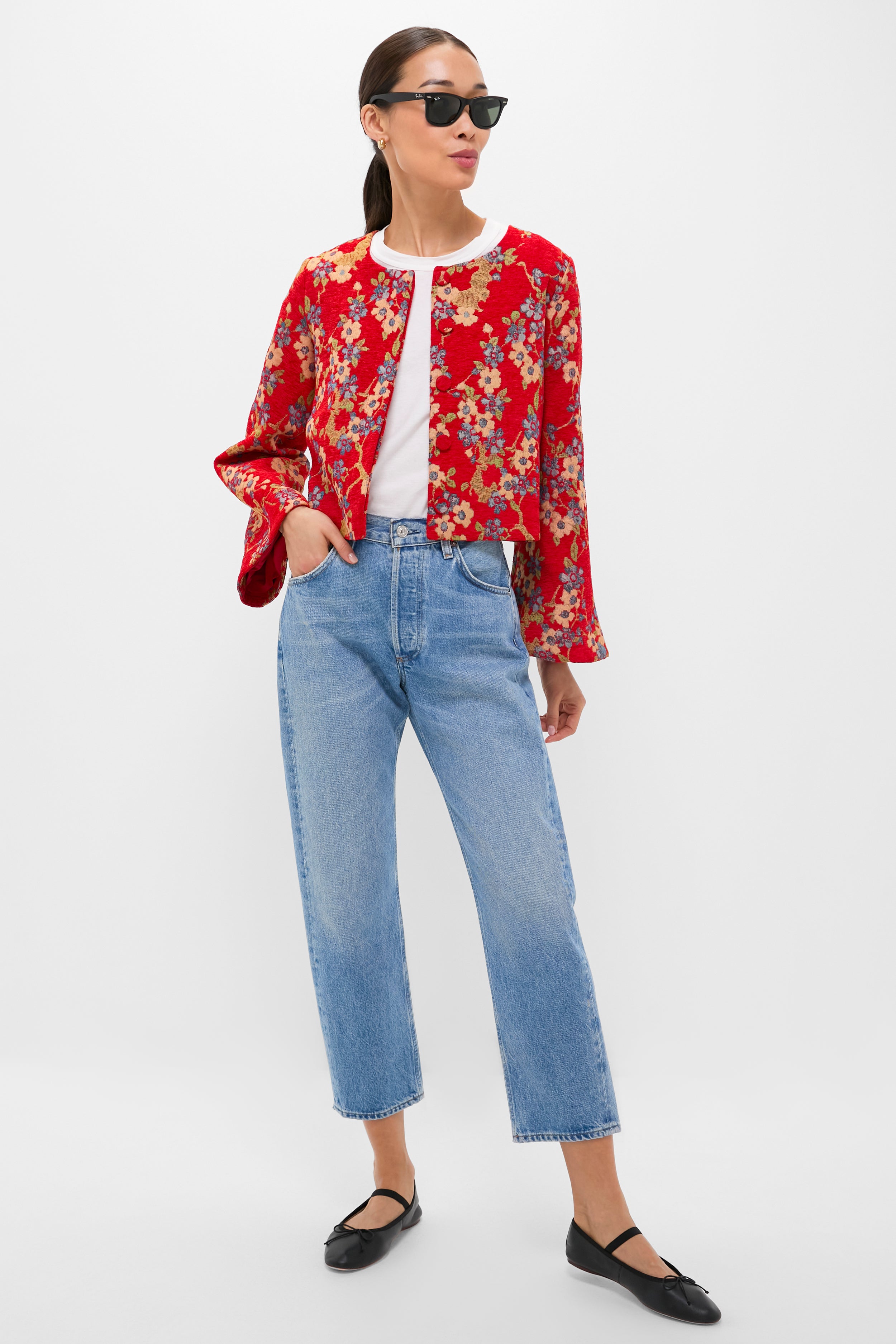 Sakura Blossom Chenille Jacquard Maxine Jacket | Tuckernuck
