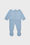 Dusty Blue Celyn Merino Baby Knitted Set