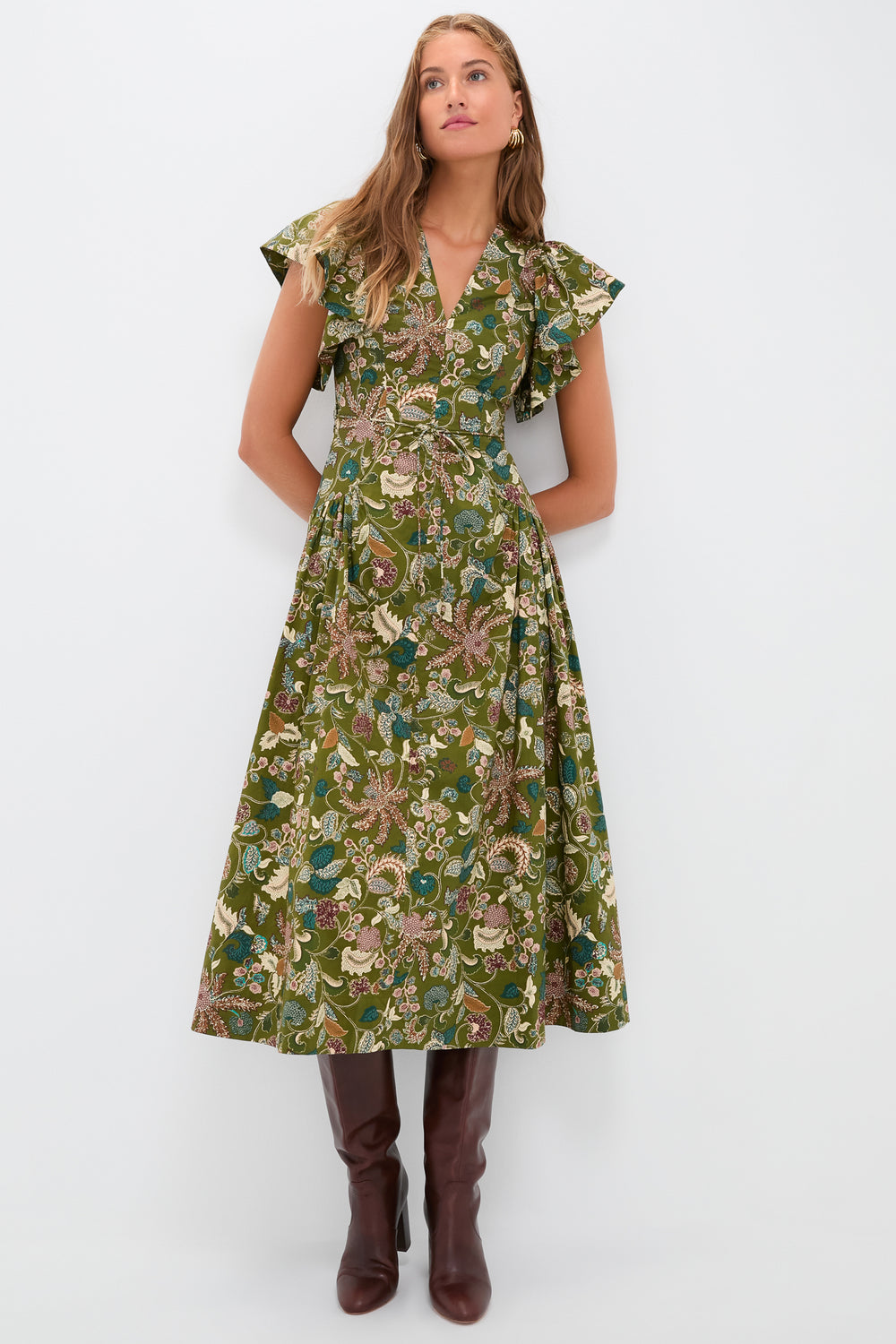 Lichen Darya Drop Waist Midi Dress | Ulla Johnson Lichen Darya Drop Waist Midi Dress | Ulla Johnson