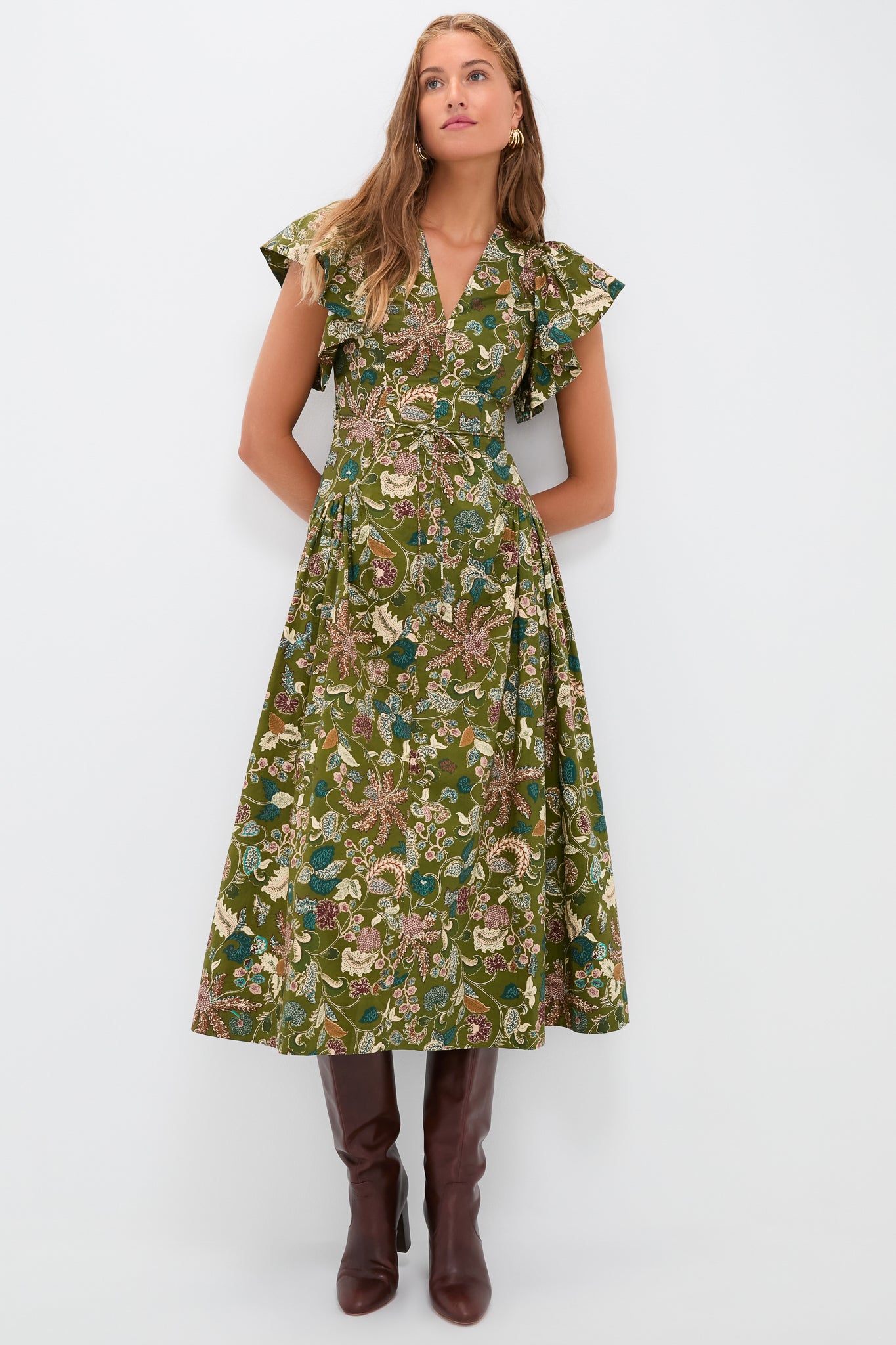 Lichen Darya Drop Waist Midi Dress | Ulla Johnson Lichen Darya Drop Waist Midi Dress | Ulla Johnson