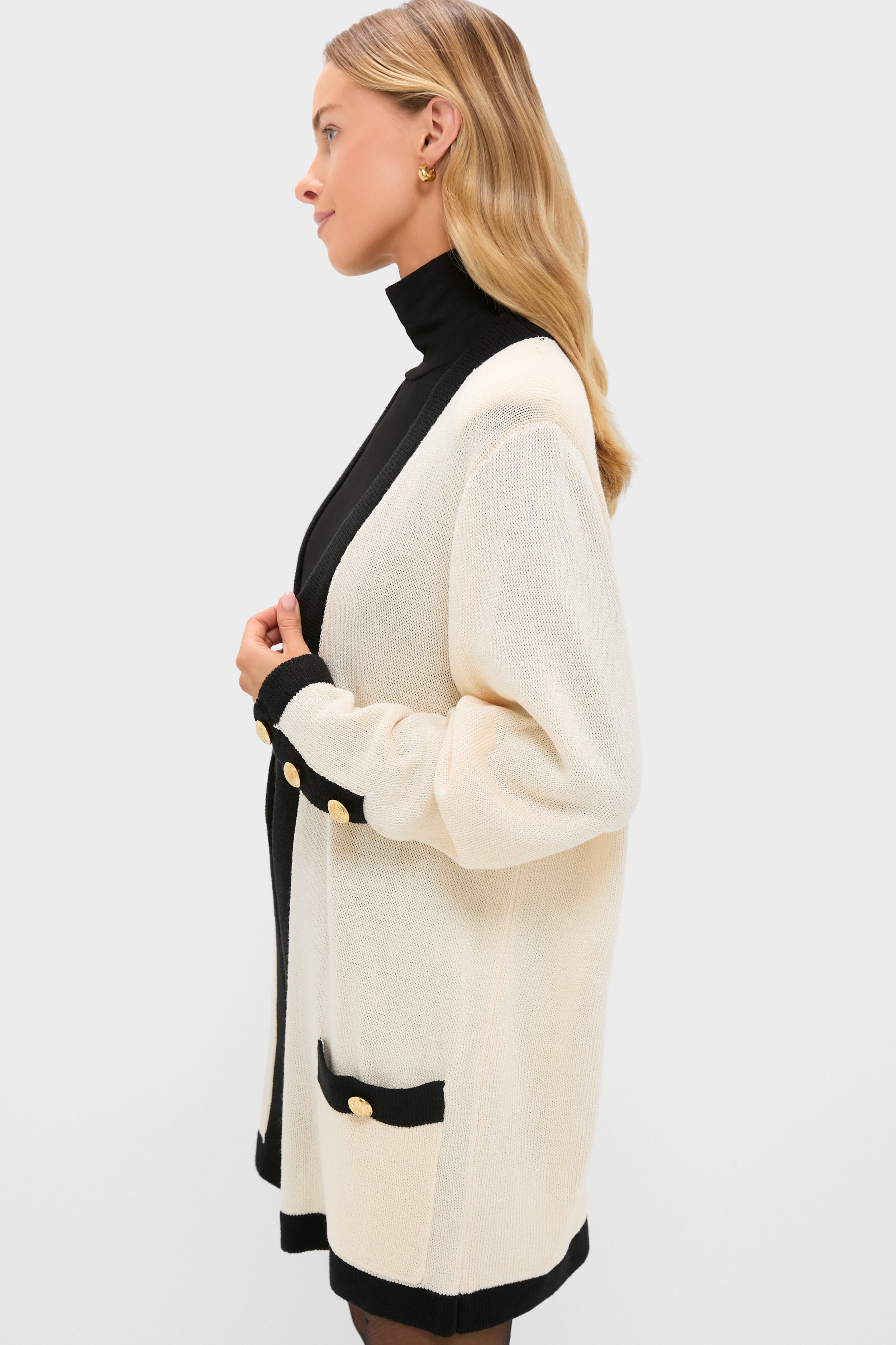 Cream and Black Georgie Sweater