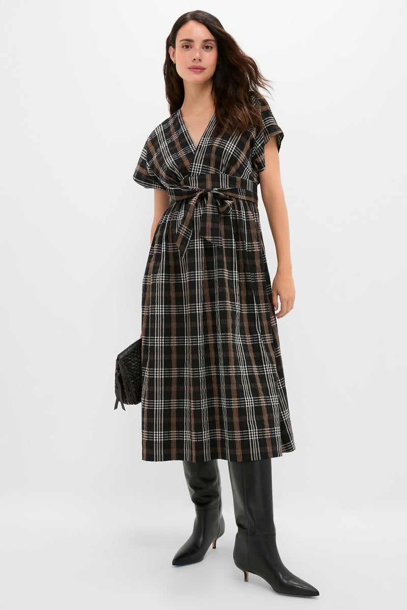 Black Multi Plaid Carolina Dress