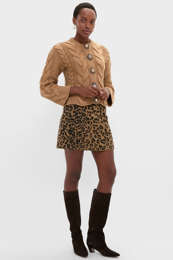 Solid Brown Portrait Cardigan