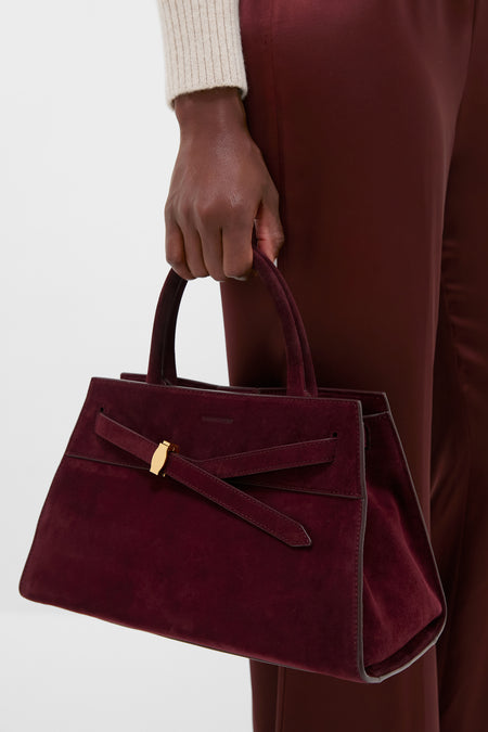 Raisin Suede Veronica Beard Dash Bag