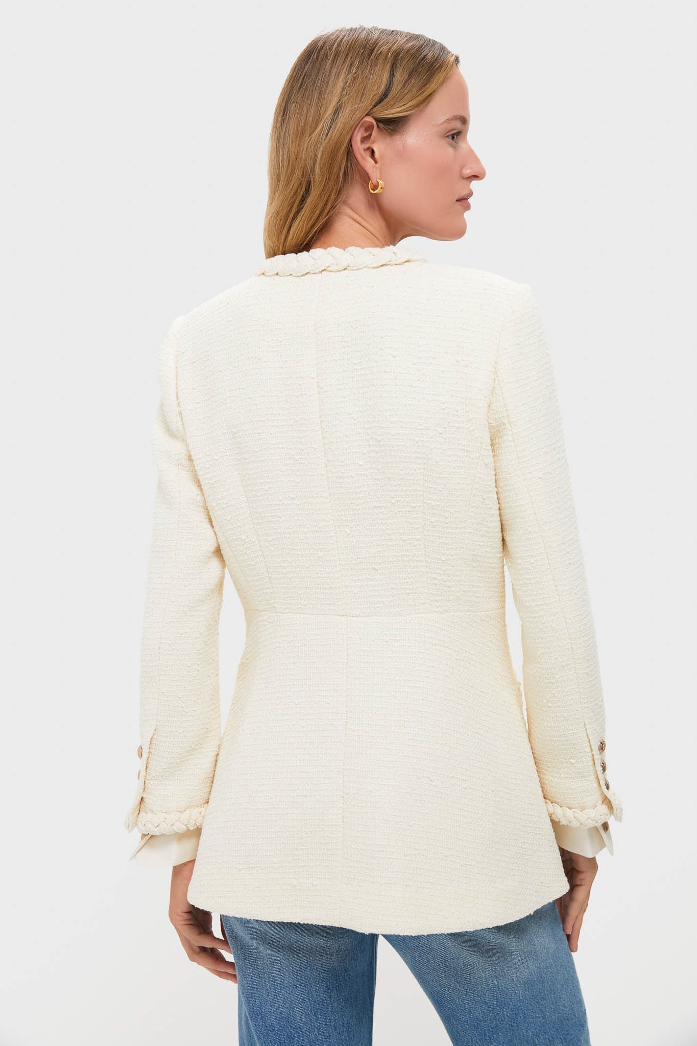 Cream Braided Trim Shay Jacket | Tuckernuck